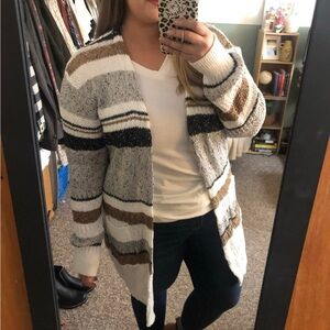 Striped Women's Sweater Cardigan